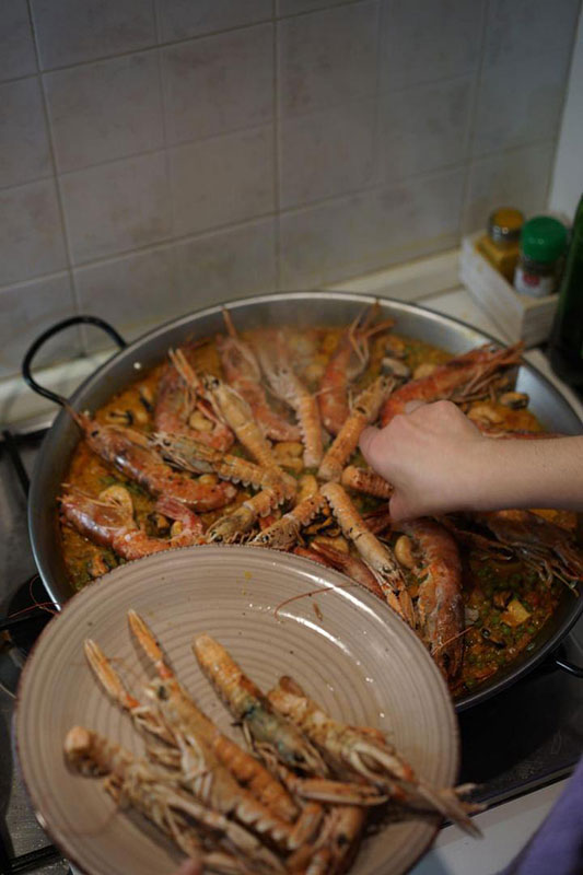 come preparare paella pesce