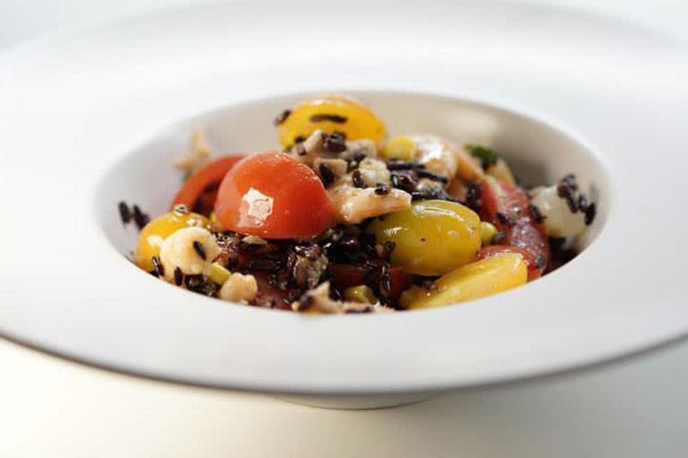 Riso Venere con pomodorini confit