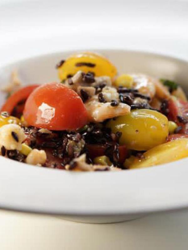 Riso Venere con pomodorini confit